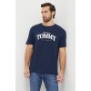 Bavlnené tričko Tommy Jeans pánsky, tmavomodrá farba, s potlačou, DM0DM18274 L