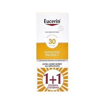 Eucerin Sun Sensitive Protect SPF 30 mlieko na opaľovanie extra ľahké 2 x 150 ml darčeková sada