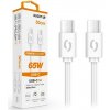 Datový kabel ALIGATOR POWER 65W, USB-C/USB-C 3A, 0,5m bílý