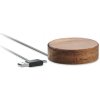 Bezdrôtová nabíjačka 15W, hnedá wood