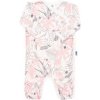 Dojčenský bavlnený overal s bočným zapínaním New Baby Lovely ružový