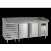 TEFCOLD Chladiaci pizza stôl | PT 1310 | 2 dvere, 7x zásuvka, 14x plech 400×600
