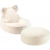 Sedací vak kreslo a Otoman Wigiwama Bear Cream White
