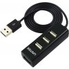 Unitek Y-2140 4x USB 2.0 mini hub - čierny