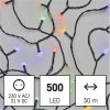 LED vianočná reťaz, 50 m, vonkajšia aj vnútorná, multicolor, programy, časovač