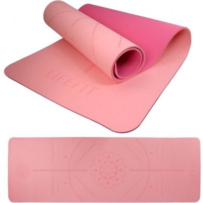 Lifefit Podložka Yoga MAT Relax Duo 183x58x0,6cm růžová
