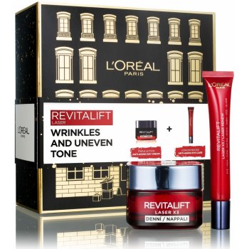 L'Oréal Paris Revitalift Laser Wrinkles And Uneven Tone denní pleťový krém Revitalift Laser X3 50 ml + oční krém Revitalift Laser X3 15 ml darčeková sada