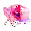 Camper Camping Pink Dolol Vozidlo Bicykel 50 cm