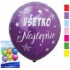 LUKY MZ Balóny s potlačou Všetko najlepšie 6ks