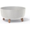 PROSPERPLAST Kvetináč GRACIA LOW ECO WOOD 38cm biely