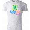 ✍️ Unisex tričko na mieru – tvoj text, tvoj obrázok, tvoja story Unisex farby: Nebeská modrá, Veľkosť: S, Forma potlače: Puff – napučaná, zvyčajne jednofarebná potlač s 3D efektom
