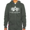 Alpha Industries Basic Zip Hoody pánska mikina dark olive Farba: zelená, Veľkosť: XL