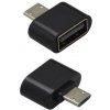 OTG USB čierny adaptér s MicroUSB konektorom