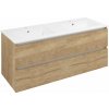 Sapho EZARA dvojumývadlová skrinka 120x55x46cm, dub Alabama EZ121-2222