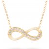 biju biju Retiazka z chirurgickej ocele + prívesok, pozlátené 18K nekonečno so zirkónmi 3001353