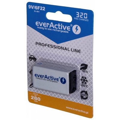 everActive 9V 320 mAh 1 ks EVHLR22-320