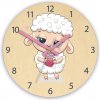 ModernClock Detské nástenné hodiny Ami Ovečka 30 cm viacfarebné II