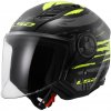 LS2 OF616 AIRFLOW II BRUSH BLACK H-V YELLOW-06 Veľkosť: L