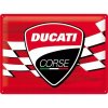 Plagát, kovová tabuľa do garáže ako darček DUCATI CORSE LOGO 23372