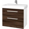 Dreja Kúpeľňová skrinka PROJECT SZZ2 70 - N01 Biela lesk / Úchytka T01 / D06 Orech