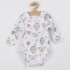 Dojčenské bavlnené body s bočným zapínaním dlhý rukáv Nicol Miki
