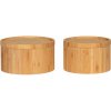 Bambusové úložné boxy v súprave 2 ks s vekom/dekoratívne v prírodnej farbe ø 15x8 cm Chefalu – House Nordic