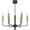 Luminex Luster na lanku AKASYA 6xE14/15W/230V čierna/zlatá LU4279 + záruka 3 roky zadarmo
