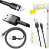 Kábel USB-A -> Lightning / iPhone Baseus Cafule CALKLF-AG1 50cm Apple 2.4A ČIERNY/ŠEDÝ KÁBEL