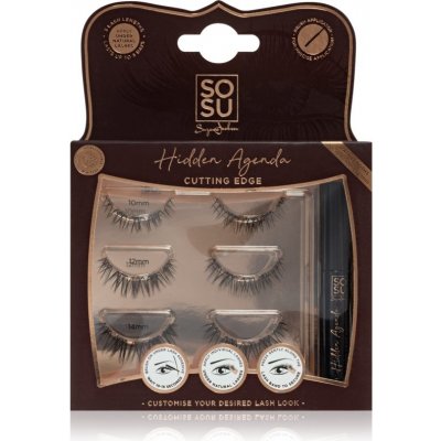 SOSU Cosmetics Hidden Agenda Cutting Edge trsové nalepovacie mihalnice bez uzlíka 10 mm, 12 mm, 14 mm