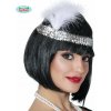 Čelenka Charleston s perím strieborná