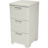 Komoda Curver® STYLE 3x šuflík, krémová, 33x60x38 cm