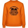 AWDis Sweat Mikina - Pivo Pijem Včera, dnes a Zajtra - Orange Crush - S - Dámske