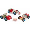 Drevená stavebnica preteky Constructor Racer Eichhorn tri modely (minibuggy, formula 1, pretekárske auto) 50 dielov