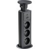 EKOTECH zásuvka ET-90 3x zásuvka, USB A+C nabíječka, černá