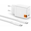 Nabíjačka do siete Spigen Arcstation Pro Gan-651 1-Port Network Charger 65W + Type-C Cable White
