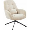 Relaxačné otočné kreslo HOLMS - béžové