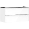 Hansgrohe Xelu Q - Umývadlová skrinka, 63x118x50 cm, 2 zásuvky, lesklá biela/chróm 54035000