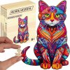Drevené puzzle Kruzzel Farebná mačka 172 dielikov