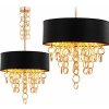 Toolight - Závesná lampa 45cm 3xE27 APP683-3CP, čierna-zlatá, OSW-05340