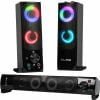 Počítačové reproduktory RGB LED 2.0 soundbar