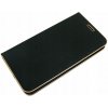 Puzdro s flipom / Obal LUNA Book Gold pre Samsung Galaxy S10 čierny
