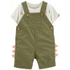 CARTER'S Set 2dielny tričko kr. rukáv, kraťasy na traky Green Dino chlapec NB/ veľ. 56 1N588310_NB