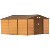 Záhradný domček G21 GAH 1300 - 340 x 382 cm, hnedý + DARČEK Prosperplast WOODEBOX antracit 140L