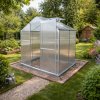 Skleník so základňou BestBerg BBGH‑406S / 2,5 m² / 130 × 190 × 194 cm / strieborná