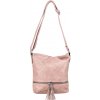 ZOE dámska crossbody koženková kabelka Ružová