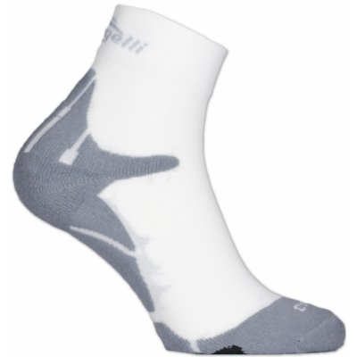 Rogelli Špeciálne stredne hrejivé ponožky so zosilnenou špičkou a pätou COOLMAX RUN LOW bielo-šedé