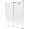 MEXEN/S - Velár dvojkrídlová posuvná vaňová zástena 150 x 150, transparent, nikel kartáčovaný 896-150-000-01-97