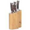 G21 Sada nožov Gourmet Timber 5 ks + bambusový blok