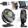 Ventilátor Tichý mini stolný ventilátor na chladenie TOPK K62C čierny