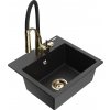 MEXEN/S MEXEN/S - Milo granitový drez 1-miska vrátane batérie Aster, čierna/strieborná metalík 6505-73-73450-57-G